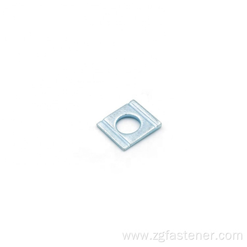 Blue white zinc square washers